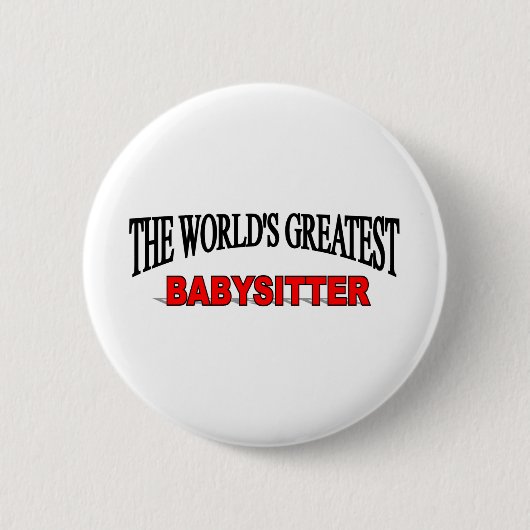 's Werelds grootste babysitter Ronde Button 5,7 Cm (Voorkant)