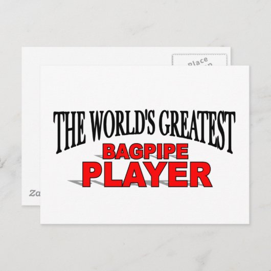 's Werelds grootste Bagpipe-speler Briefkaart (Voorkant / Achterkant)