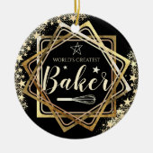 'S Werelds grootste bakkersgarde culinaire kerst Keramisch Ornament (Voorkant)