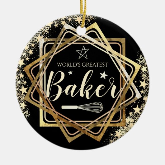 'S Werelds grootste bakkersgarde culinaire kerst Keramisch Ornament (Voorkant)