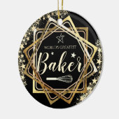 'S Werelds grootste bakkersgarde culinaire kerst Keramisch Ornament (Links)