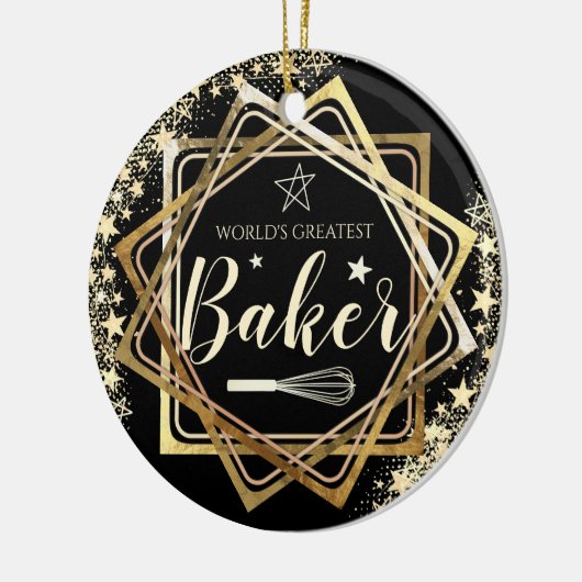 'S Werelds grootste bakkersgarde culinaire kerst Keramisch Ornament (Links)