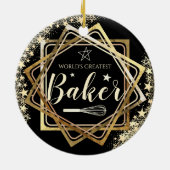 'S Werelds grootste bakkersgarde culinaire kerst Keramisch Ornament (Achterkant)