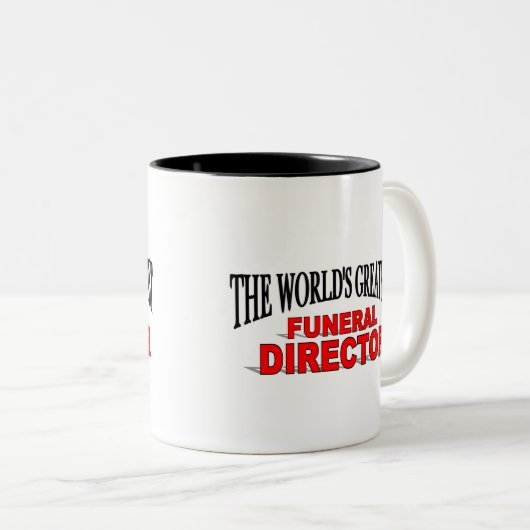's Werelds grootste begrafenisondernemer Tweekleurige Koffiemok (Voorkant rechts)
