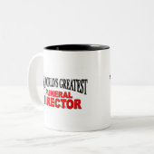 's Werelds grootste begrafenisondernemer Tweekleurige Koffiemok (Voorkant links)