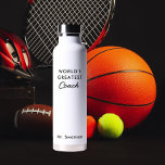 's Werelds grootste Beste coach van docenten Waterfles<br><div class="desc">Personaliseer iemand die speciaal in je leven is als een leraar of coach</div>