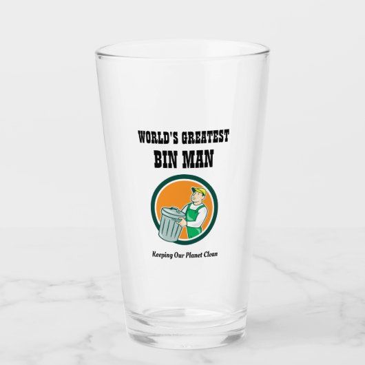 's Werelds grootste BIN MAN houdt onze planeet sch Glas (Voorkant)