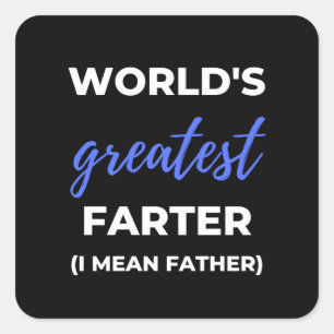 's Werelds grootste boer bedoel ik vader Vierkante Sticker