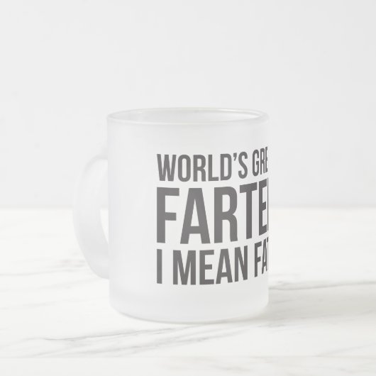 's Werelds grootste boer... Ik bedoel vader Matglas Koffiemok (Voorkant links)