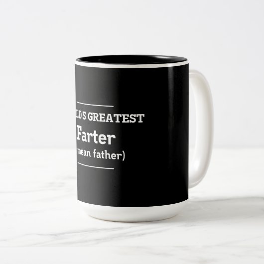 's Werelds grootste boer Tweekleurige Koffiemok (Voorkant rechts)