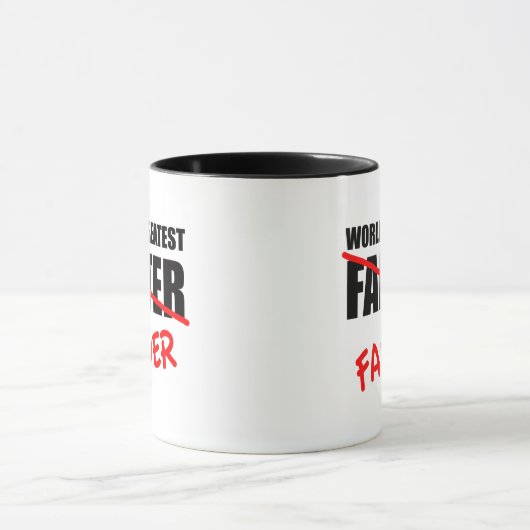 's Werelds grootste boerengrappige Vaderdag Mok (Midden)