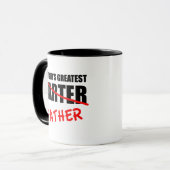 's Werelds grootste boerengrappige Vaderdag Mok (Voorkant links)