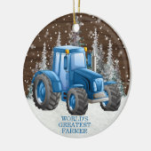 's Werelds grootste boerenrekker kerst Keramisch Ornament (Links)