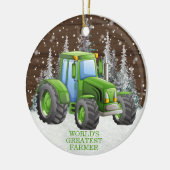 's Werelds grootste boerenrekker kerst Keramisch Ornament (Links)