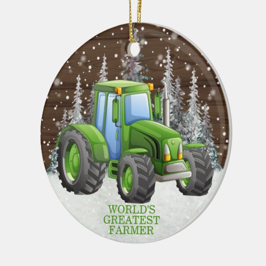's Werelds grootste boerenrekker kerst Keramisch Ornament (Links)