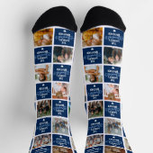 's Werelds grootste broederblauwe fotocollage Sokken (Top)