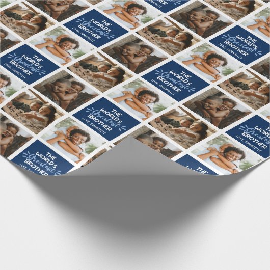 's Werelds grootste broerfotocollage Cadeaupapier (Hoek)