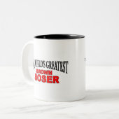 's Werelds grootste bruine schrijver Tweekleurige Koffiemok (Voorkant links)