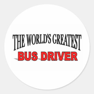 's Werelds grootste busbestuurder Ronde Sticker