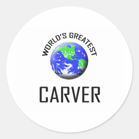 's Werelds Grootste Carver Ronde Sticker (Voorkant)