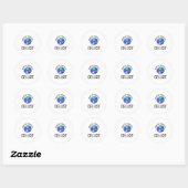 's Werelds Grootste Cellist Ronde Sticker (Vel)