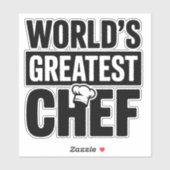 'S Werelds grootste chef-kok Bold Text Sticker (Vel)