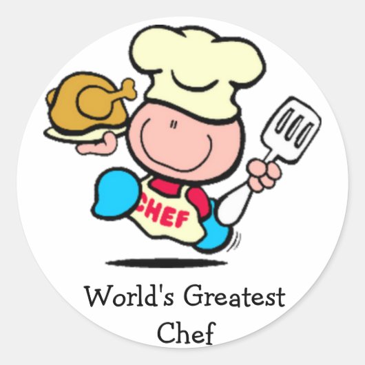 's Werelds grootste chef-Sticker Ronde Sticker (Voorkant)