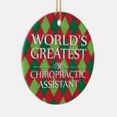 's Werelds grootste Chiropractische assistent-vers Keramisch Ornament (Rechts)