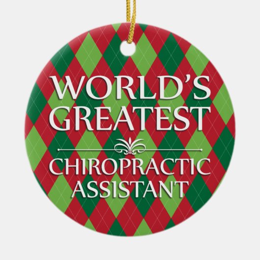 's Werelds grootste Chiropractische assistent-vers Keramisch Ornament (Voorkant)