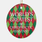 's Werelds grootste Chiropractische assistent-vers Keramisch Ornament (Links)