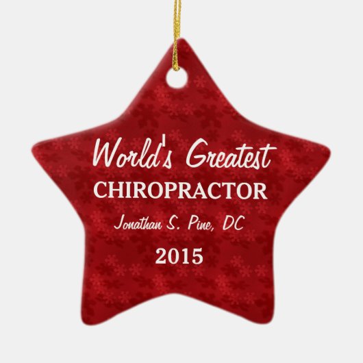 's Werelds grootste chiropractor Gepersonaliseerd  Keramisch Ornament (Voorkant)