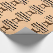 'S Werelds Grootste Chocolade Lab Hond Cadeaupapier (Hoek)