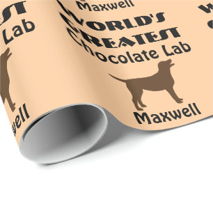 'S Werelds Grootste Chocolade Lab Hond Cadeaupapier