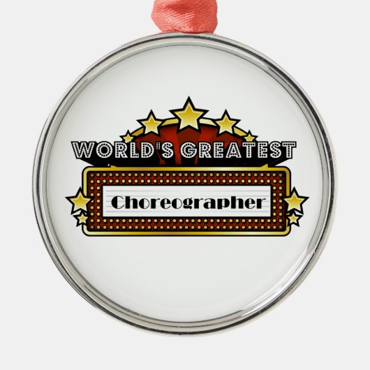 's Werelds grootste choreograaf Metalen Ornament (Voorkant)