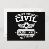 's Werelds grootste civiele ingenieur in actie Briefkaart (Voorkant / Achterkant)