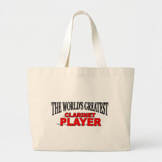 's Werelds grootste Clarinet Player Grote Tote Bag