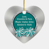 's Werelds grootste Coach-ornament, Jouw tekst Keramisch Ornament (Achterkant)