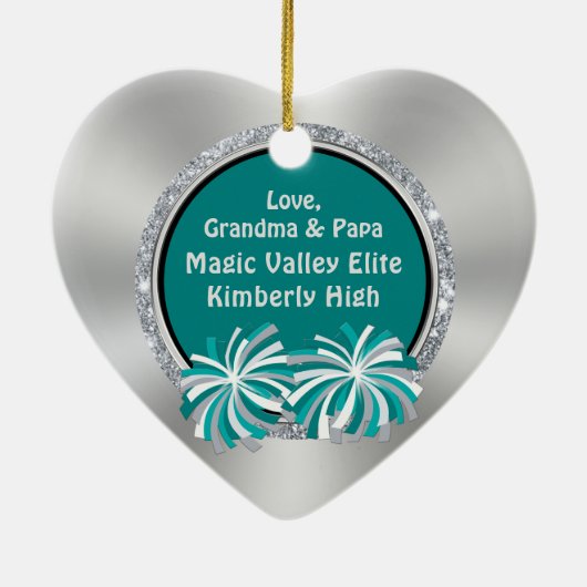 's Werelds grootste Coach-ornament, Jouw tekst Keramisch Ornament (Achterkant)