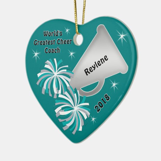 's Werelds grootste Coach-ornament, Jouw tekst Keramisch Ornament (Links)