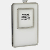 'S WERELDS GROOTSTE COMPUTERGEBRUIKER VERZILVERD OMLIJST ORNAMENT (Rechts)