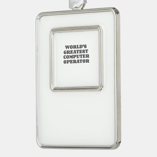 'S WERELDS GROOTSTE COMPUTERGEBRUIKER VERZILVERD OMLIJST ORNAMENT (Links)