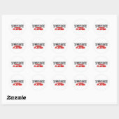 's Werelds grootste cornetspeler Ronde Sticker (Vel)