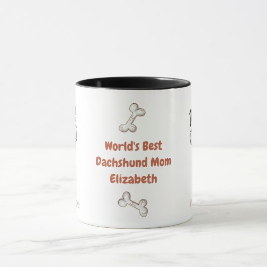 's Werelds Grootste DACHSHUND MOM Gepersonaliseerd Mok (Midden)