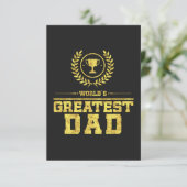 's Werelds grootste DAD Gold Father Trophy cadeau Bedankkaart (Staand voorkant)