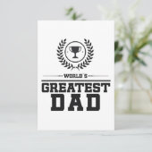 's Werelds Grootste DAD Schattige Familie cadeau v Bedankkaart (Staand voorkant)