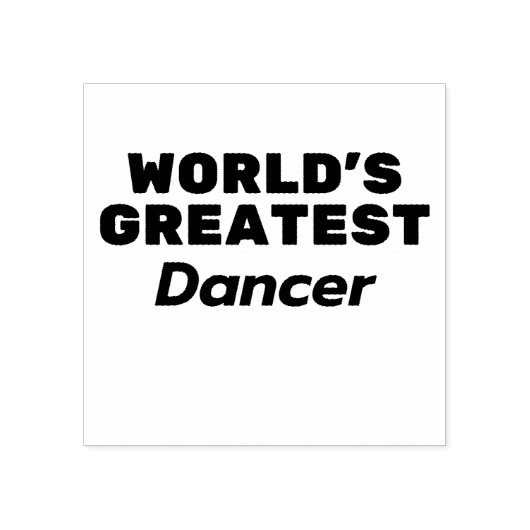 's Werelds grootste danseres Rubberstempel (Afrduk)