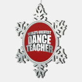 's Werelds grootste dansleraar Tin Sneeuwvlok Ornament (Rechts)