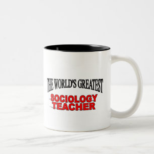 's Werelds grootste docent sociologie Tweekleurige Koffiemok