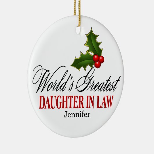 's Werelds grootste dochter in de wet Keramisch Ornament (Rechts)