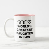 's Werelds grootste dochter in rechtse gewoonten Tweekleurige Koffiemok (Links)